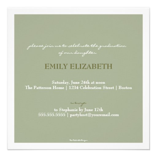 Pretty Swirl Photo Collage Graduation Invitation