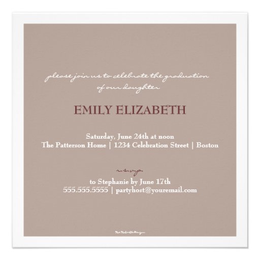 Pretty Swirl Photo Collage Graduation Invitation