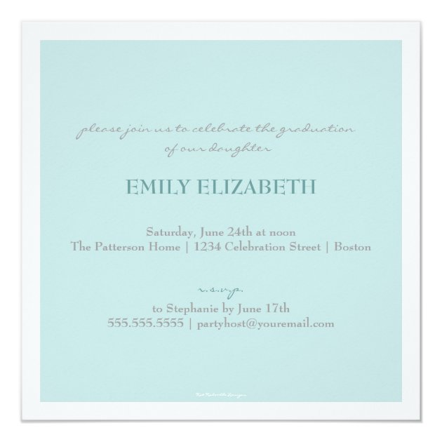 Pretty Swirl Photo Collage Graduation Invitation