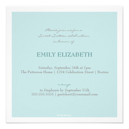 Pretty Swirl Photo Collage Sweet 16 Invitation