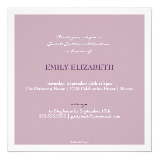Pretty Swirl Photo Collage Sweet 16 Invitation