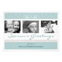 Pretty Swirl Season's Greetings Holiday Photo Card