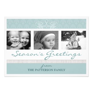Pretty Swirl Season&#39;s Greetings Holiday Photo Card