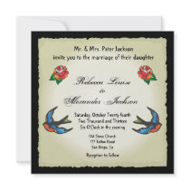 Pretty Tattoo Wedding Invitation