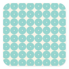Pretty Teal Aqua Turquoise Blue Circles Disks Stickers