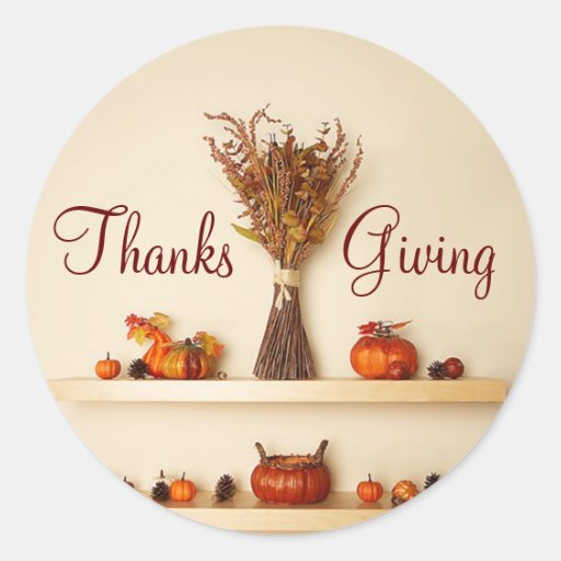 Pretty Thanksgiving Seasonal Decorations Stickers