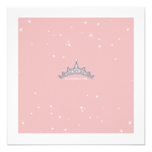 Pretty Tiara Princess Birthday Party Invitation
