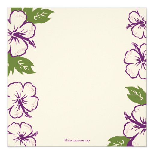 Pretty Tropical Hibiscus Bridal Shower Invitation