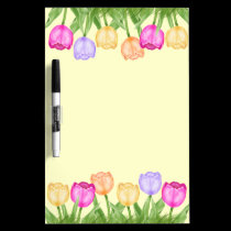 Pretty Tulip Flowers dry erase boards