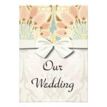 pretty tulips art nouveau floral pattern personalized invites