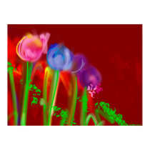 Pretty Tulips in a Row Poster