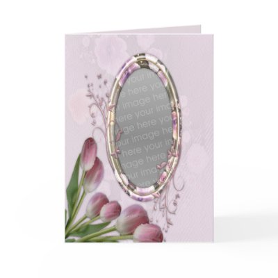 pretty tulips photo card Zazzle_card