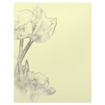 Pretty Tulips Sketch Stationery letterhead