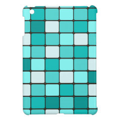 Pretty Turquoise Aqua Teal Mosaic Tile Pattern iPad Mini Cases