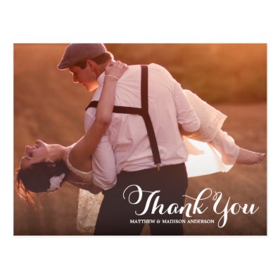 PRETTY TYPE | WEDDING THANK YOU POST CARD
