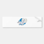 pretty unicorn and full moon bumper stickers