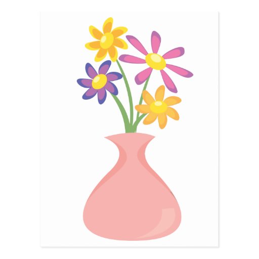 Pretty Vase of Flowers Postcards