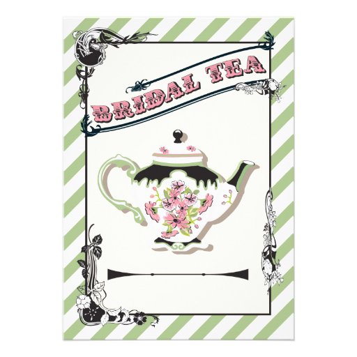 Pretty Victorian Bridal Shower Tea Party Cards
