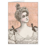 Pretty Victorian French Fashion Lady Greeting Cards