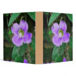 Pretty Vine Flowers 1 Watercolor 3 Ring Binders