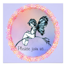 Pretty Vintage Fairy, invitation