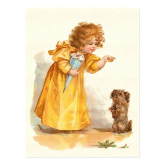 Pretty Vintage Frances Brundage Little Goldilocks Postcard