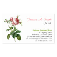 pretty vintage pink rose flowers professional business cards