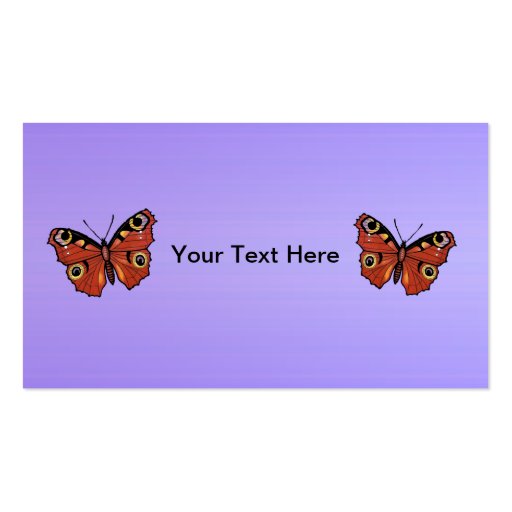 Pretty Vivid Monarch Butterfly Purple Business Cards (back side)