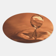 Pretty Water Drop Oval Sticker
