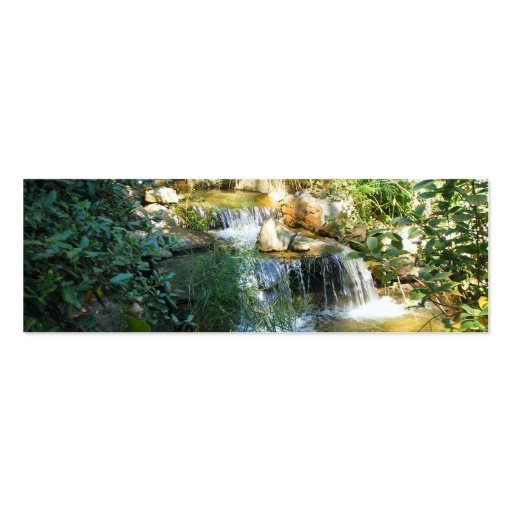 Pretty Waterfall Bookmark Business Card Templates (front side)