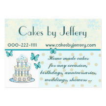 Pretty Wedding Cake Bakery Business Card