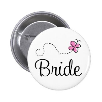 Pretty Wedding Day Bride Button