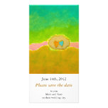 Pretty whimsical wedding art Summer Love Protected Photo Card Template