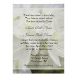 Pretty white azalea flowers Christian wedding Personalized Invite
