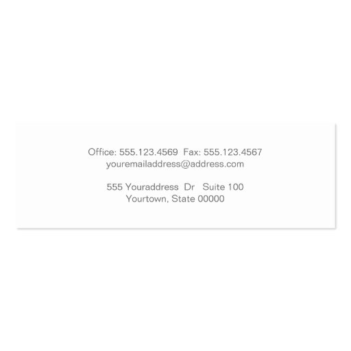 Pretty White Embossed Look Leaves Business Card (back side)