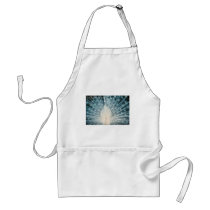 Pretty White Peacock Apron