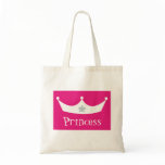 Pretty White Princess Crown Pink Custom Bags