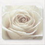 Pretty white rose mouse mats