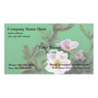pretty wild rose flowers business card