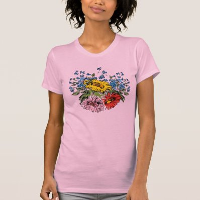 Pretty Wildflowers Design Women&#39;s T-shirt