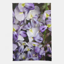 Pretty Wisteria flower floral kitchen tea towel american mojo kitchen towels