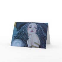 Pretty witch crystal ball  Card