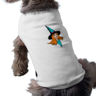 Pretty witch doggie tshirt