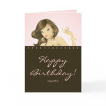 Pretty Woman Birthday Card Pink