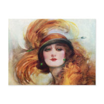 Pretty Woman Flapper Fashion 1920s Postcards