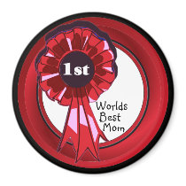 Pretty Worlds Best Mom Magnet