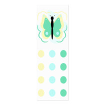 Pretty Yellow And Green Butterfly Bookmark business cards
