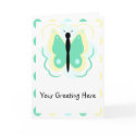 Pretty Yellow And Green Butterfly Greeting Card by bugspot Pretty Yellow And Green Butterfly Greeting Card