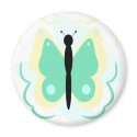 Pretty Yellow And Green Butterfly Magnet