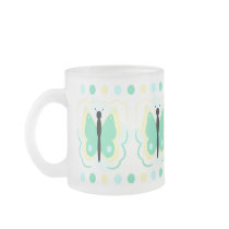 Pretty Yellow And Green Butterfly Mug